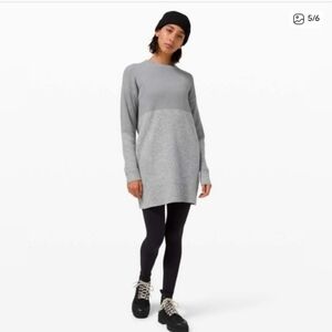 Lululemon Athletica Light Gray Sweater Dress